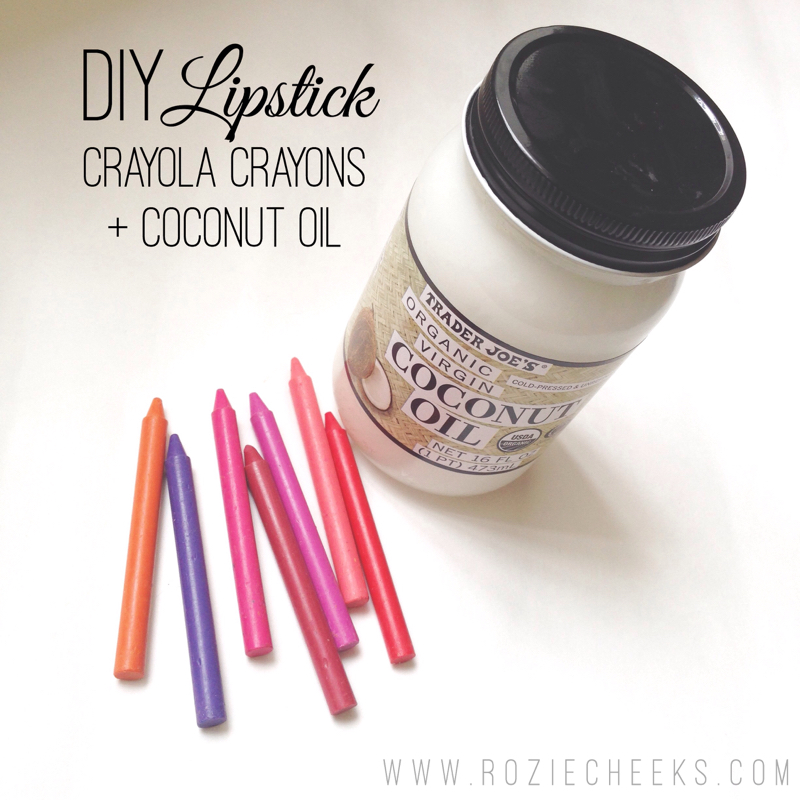 DIY Lipstick (crayon crayons + coconut oil) - roziecheeks.com