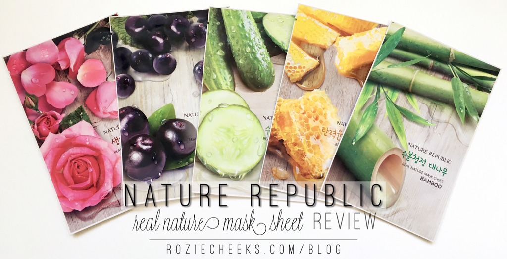Nature Republic Real Nature Mask Sheet | roziecheek.com/blog